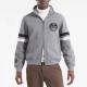 Edmonton Oilers Heather Gray Striped Fleece Jacket