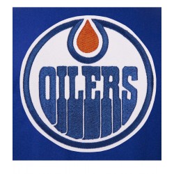 Edmonton Oilers Royal Bomber Blue Wool Jacket 