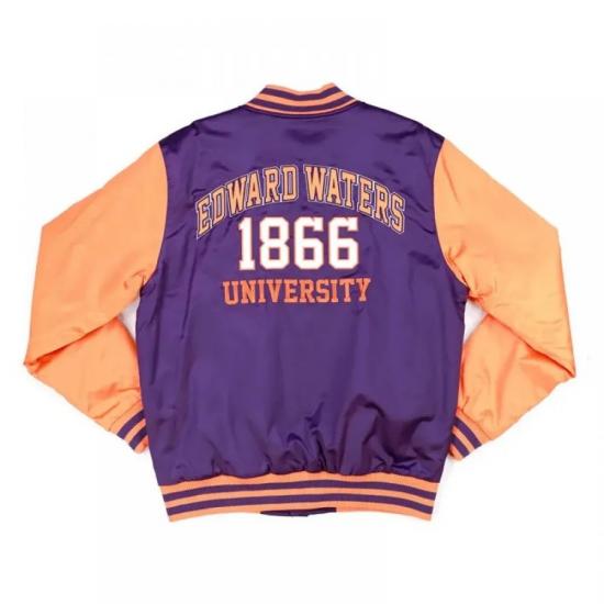 Edward Waters Purple and Orange Baseball Jacket