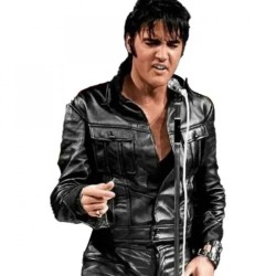 Elvis Presley Black Leather Jacket