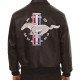 Embroidered Ford Mustang Bomber Black Leather Jacket Embroidered Ford Mustang Bomber Black Leather Jacket
