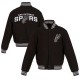 Embroidered San Antonio Spurs Varsity Black Wool Jacket Embroidered San Antonio Spurs Varsity Black Wool Jacket