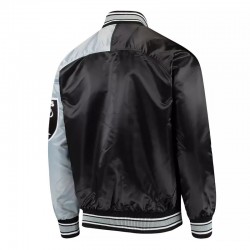 Endzone Las Vegas Raiders Black & Gray Satin Jacket