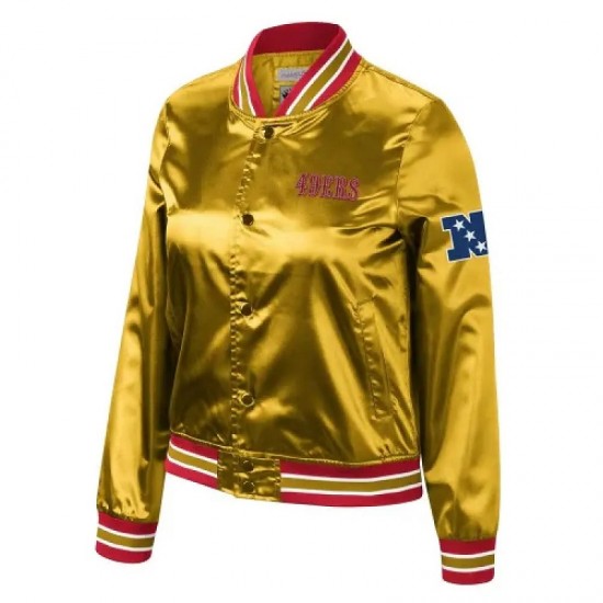 Faithful To The Bay Golden Womens Satin Jacket Faithful To The Bay Golden Womens Satin Jacket