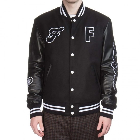 Family First Black Varsity Jacket Family First Black Varsity Jacket