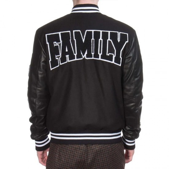 Family First Black Varsity Jacket Family First Black Varsity Jacket