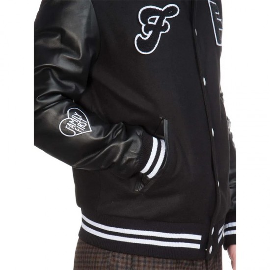 Family First Black Varsity Jacket Family First Black Varsity Jacket