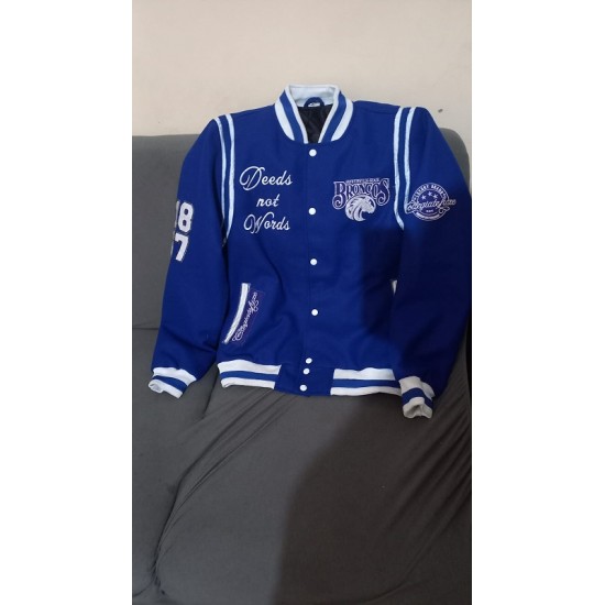 Fayetteville State University Unisex Blue Varsity Jacket Fayetteville State University Unisex Blue Varsity Jacket