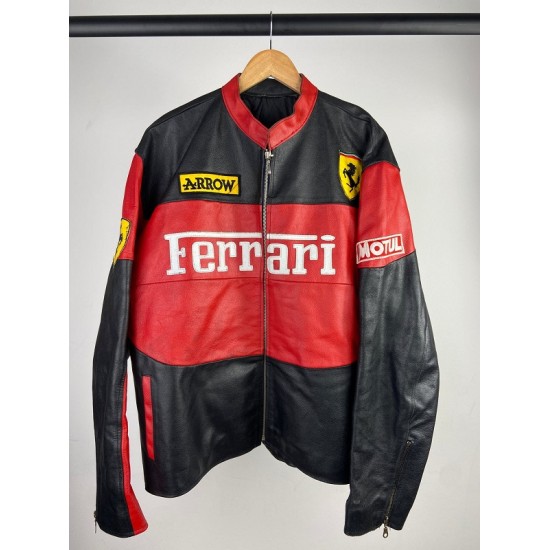 Ferrari 90s Leather Motorbike Jacket Ferrari 90s Leather Motorbike Jacket