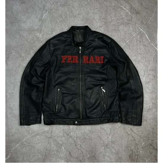 Ferrari 90s Vintage Racing Leather Black Jacket Ferrari 90s Vintage Racing Leather Black Jacket