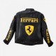 Ferrari Black Leather Motorcycle Biker Jacket Ferrari Black Leather Motorcycle Biker Jacket