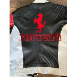 Ferrari Black Racing Leather Jacket
