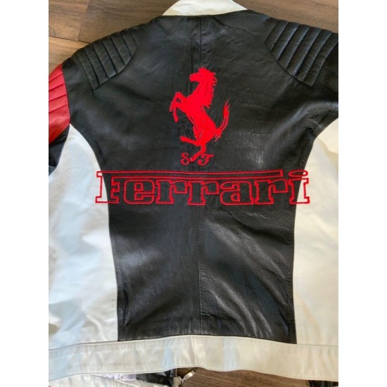 Ferrari Black Racing Leather Jacket Ferrari Black Racing Leather Jacket