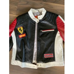 Ferrari Black Racing Leather Jacket