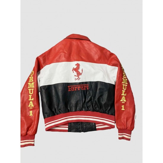 Ferrari F1 Red & Black Leather Jacket Ferrari F1 Red & Black Leather Jacket