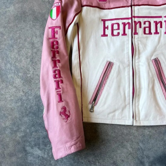 Ferrari Pink Leather Jacket Ferrari Pink Leather Jacket