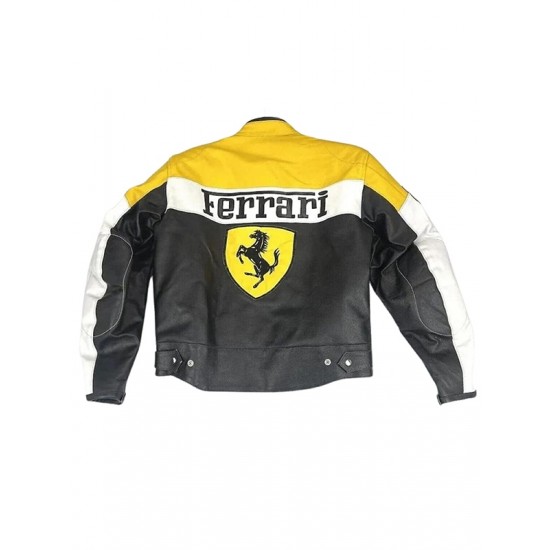 Ferrari Leather Motorcycle Jacket Ferrari Leather Motorcycle Jacket