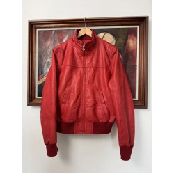Ferrari Leather Y2K Hype Red Racing Jacket