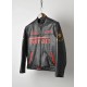 Ferrari Matt Black Racing Leather Jacket