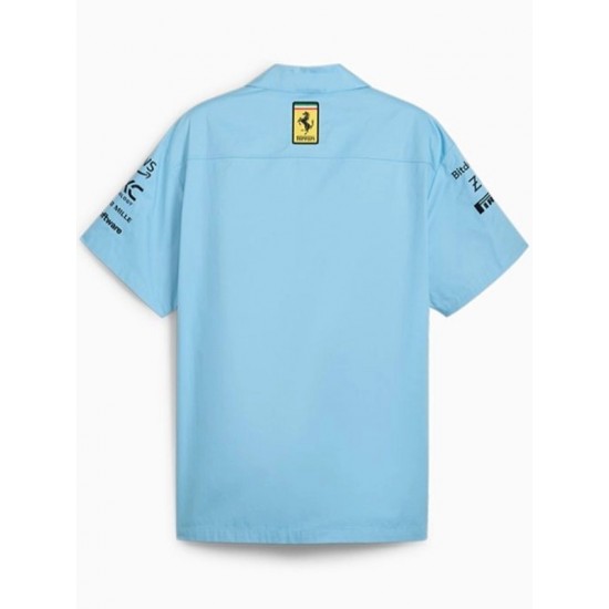 Ferrari Racing Blue Miami Grand Prix Shirt Ferrari Racing Blue Miami Grand Prix Shirt