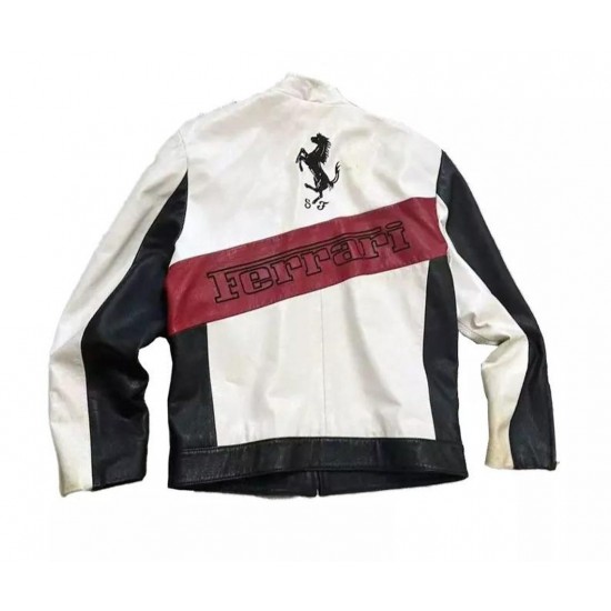 Ferrari Racing Men’s Real Leather Jacket Ferrari Racing Men’s Real Leather Jacket