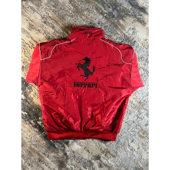Ferrari Red Polyester Bomber Jacket Ferrari Red Polyester Bomber Jacket