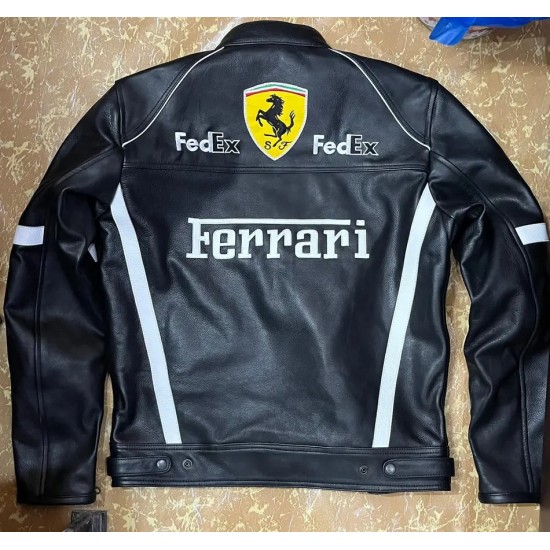 Ferrari Vintage Genuine Leather Racing Jacket