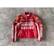 Ferrari Vintage Motorbike Red Leather Jacket