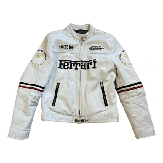 Ferrari White Leather Jacket Ferrari White Leather Jacket