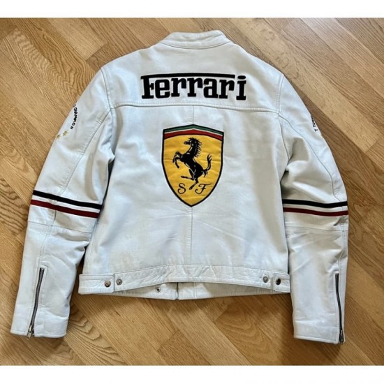 Ferrari White Leather Jacket Ferrari White Leather Jacket