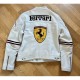 Ferrari White Leather Jacket Ferrari White Leather Jacket