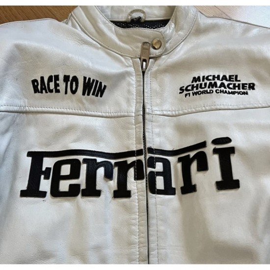 Ferrari White Leather Jacket Ferrari White Leather Jacket
