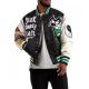 First Row Seek Inner Peace Satin Varsity Jacket First Row Seek Inner Peace Satin Varsity Jacket