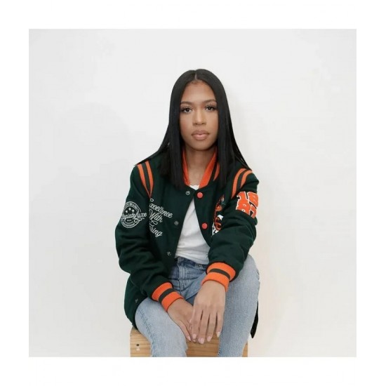 FAMU Florida A&M University Unisex Green Varsity Jacket FAMU Florida A&M University Unisex Green Varsity Jacket