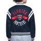 Florida Panthers Printed Logo Varsity Satin Jacket Florida Panthers Printed Logo Varsity Satin Jacket