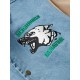 Friends With Animals Denim Varsity Jacket Friends With Animals Denim Varsity Jacket