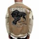 George V Panther Beige Wool Varsity Jacket George V Panther Beige Wool Varsity Jacket