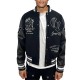 George V Panther Black Wool Varsity Jacket George V Panther Black Wool Varsity Jacket