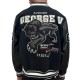 George V Panther Black Wool Varsity Jacket George V Panther Black Wool Varsity Jacket