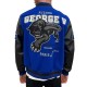 George V Panther Blue Wool Varsity Jacket George V Panther Blue Wool Varsity Jacket