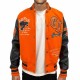 George V Panther Orange Wool Varsity Jacket George V Panther Orange Wool Varsity Jacket