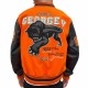 George V Panther Orange Wool Varsity Jacket George V Panther Orange Wool Varsity Jacket