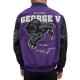George V Panther Purple Wool Varsity Jacket George V Panther Purple Wool Varsity Jacket