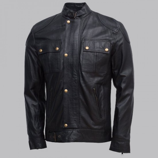 Gerard Butler Black Leather Jacket Gerard Butler Black Leather Jacket