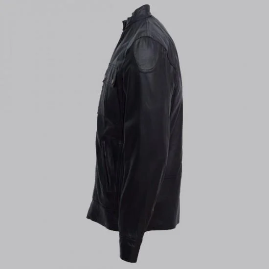 Gerard Butler Black Leather Jacket Gerard Butler Black Leather Jacket