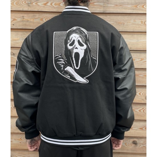 Ghostface Scream Horror Scary Slasher Varsity Jacket Ghostface Scream Horror Scary Slasher Varsity Jacket