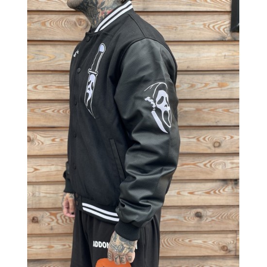Ghostface Scream Horror Scary Slasher Varsity Jacket Ghostface Scream Horror Scary Slasher Varsity Jacket