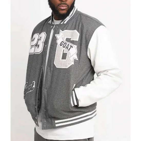 Goat 23 Varsity Grey Jacket Goat 23 Varsity Grey Jacket