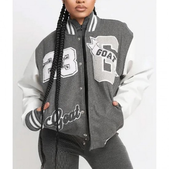 Goat 23 Varsity Grey Jacket Goat 23 Varsity Grey Jacket
