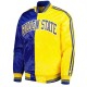 Golden State Warriors Fast Break Royal/Yellow Satin Jacket Golden State Warriors Fast Break Royal/Yellow Satin Jacket